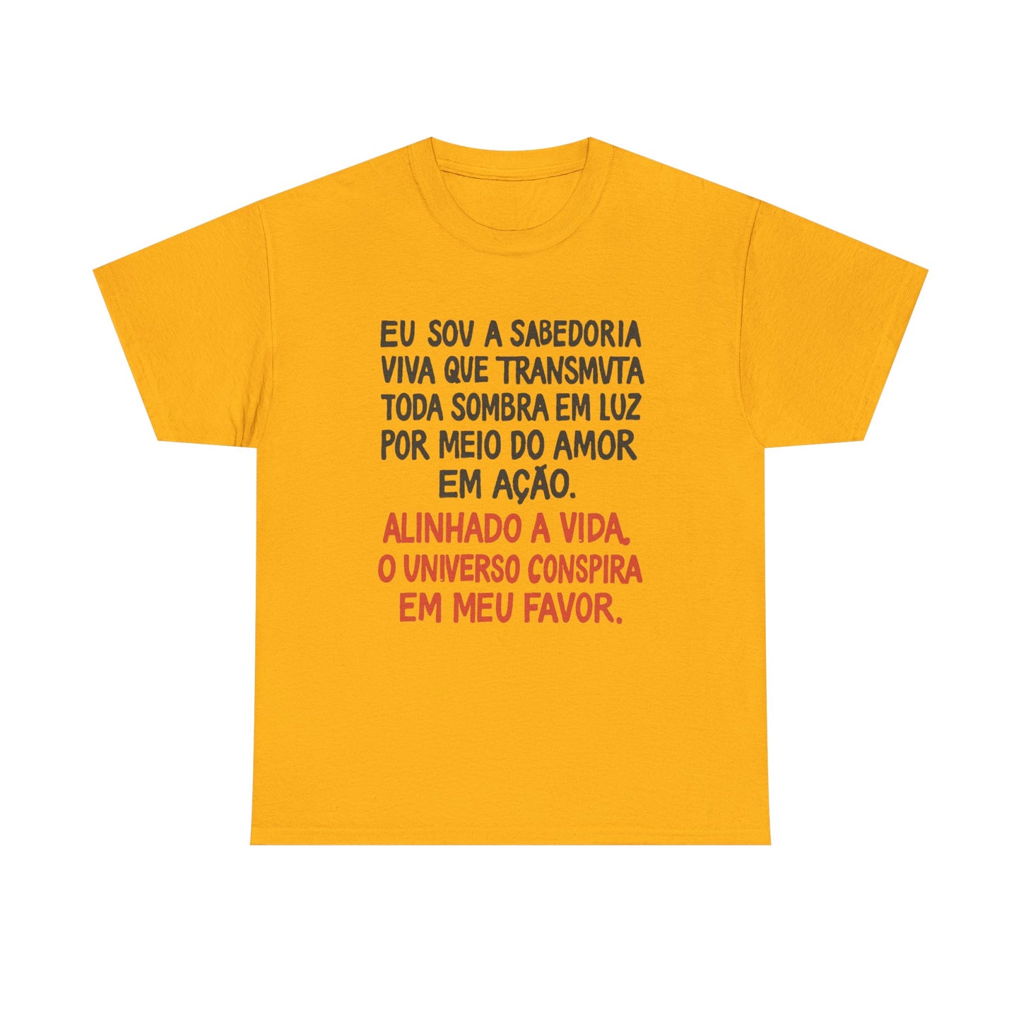 Camiseta Afirmação de Luz — Algodão 100% Clássico