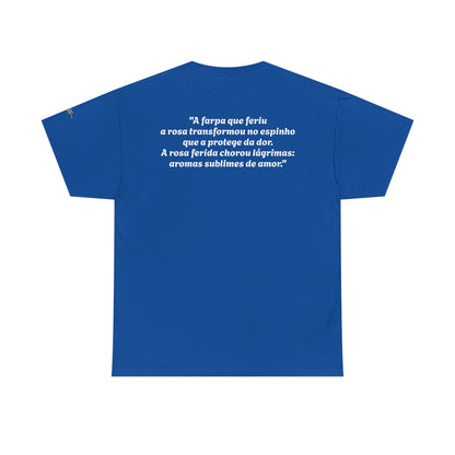 Camiseta Poema Azirrague — Rosa, Espinho e Amor