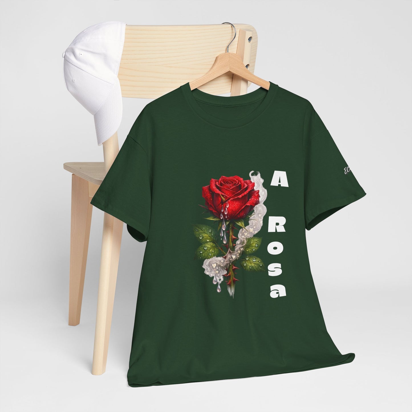 Camiseta Poema Azirrague — Rosa, Espinho e Amor