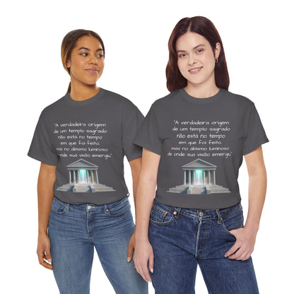Camiseta Templo Sereno — Algodão 100% Médio