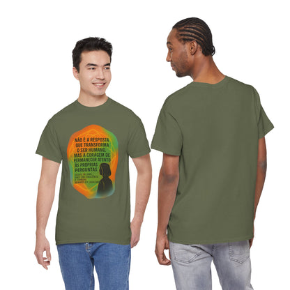 Inspirational Portuguese Quote T-Shirt — 'Coragem de Permanecer Atento'