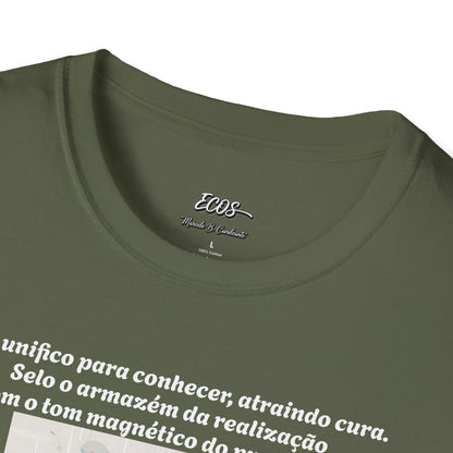 Camiseta Azimur com Afirmação Espiritual — Mantra de Cura em Português
