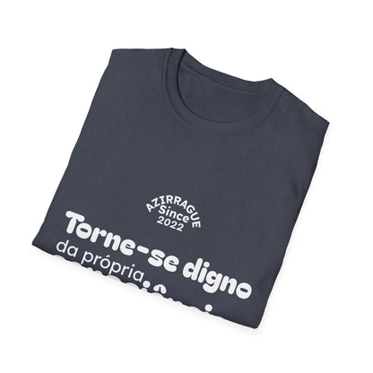 Camiseta Minimalista com Frase Reflexiva | Torne-se Digno