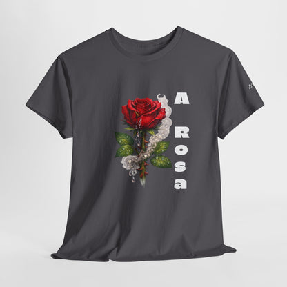 Camiseta Poema Azirrague — Rosa, Espinho e Amor