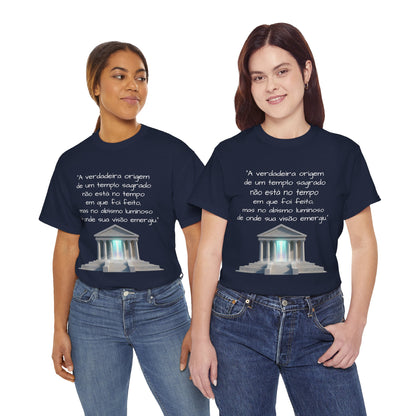 Camiseta Templo Sereno — Algodão 100% Médio
