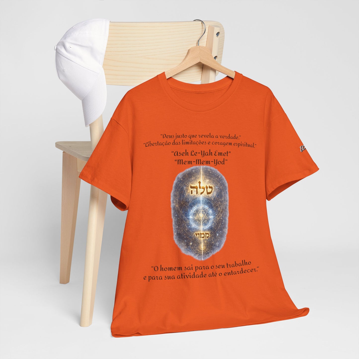 Camiseta Cabalística Asaliah & Imamiah – Símbolos Místicos e Energia Espiritual
