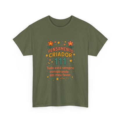 Camiseta 111 Pensamento Criador — Algodão 180g