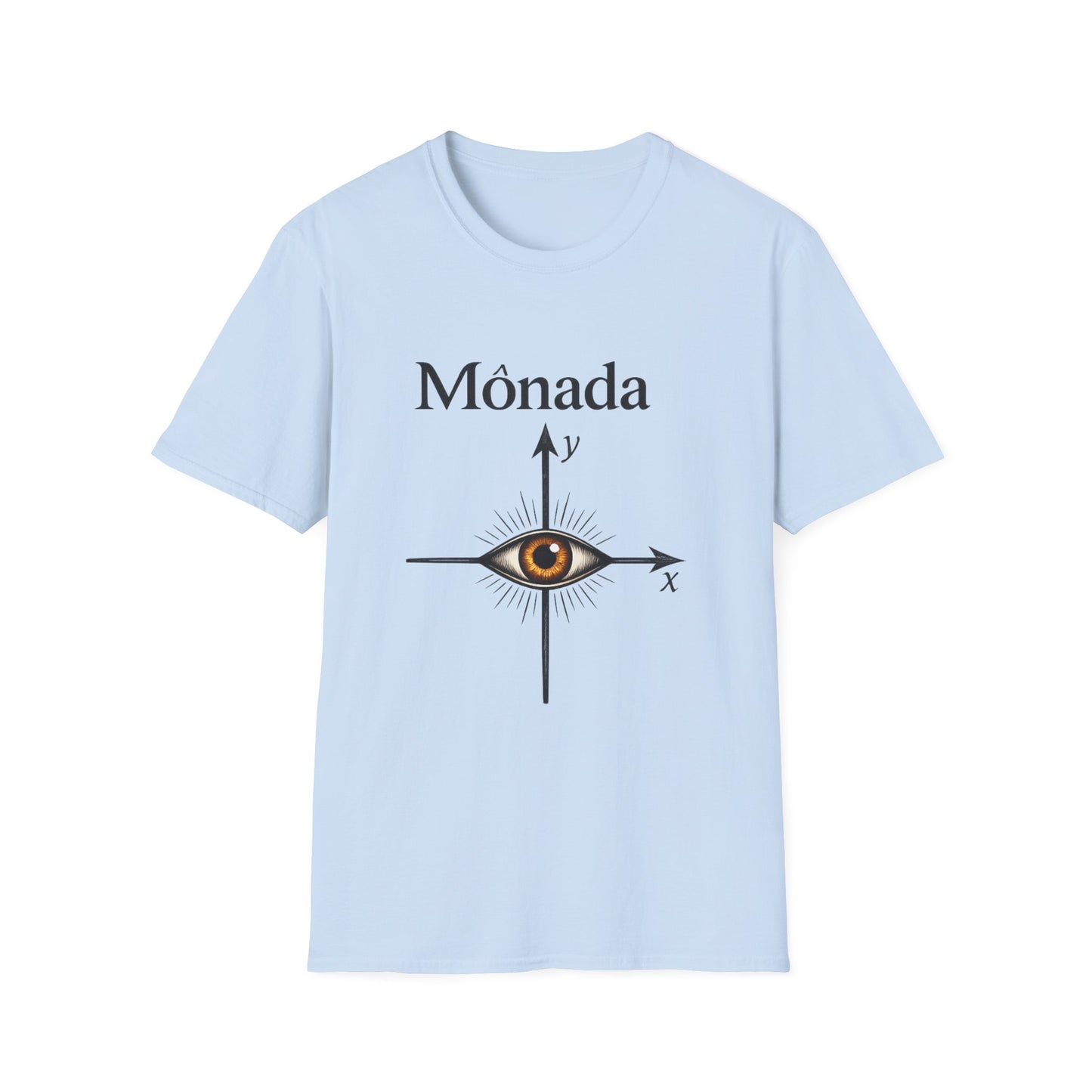 Mônada — Camiseta com estampa filosófica "EU = (0,0)"