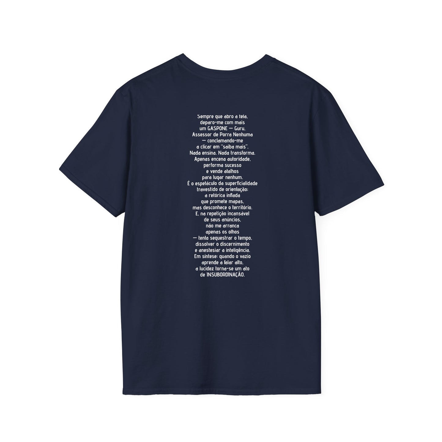 Camiseta Ironia Lúcida — Algodão Ring-Spun 153g