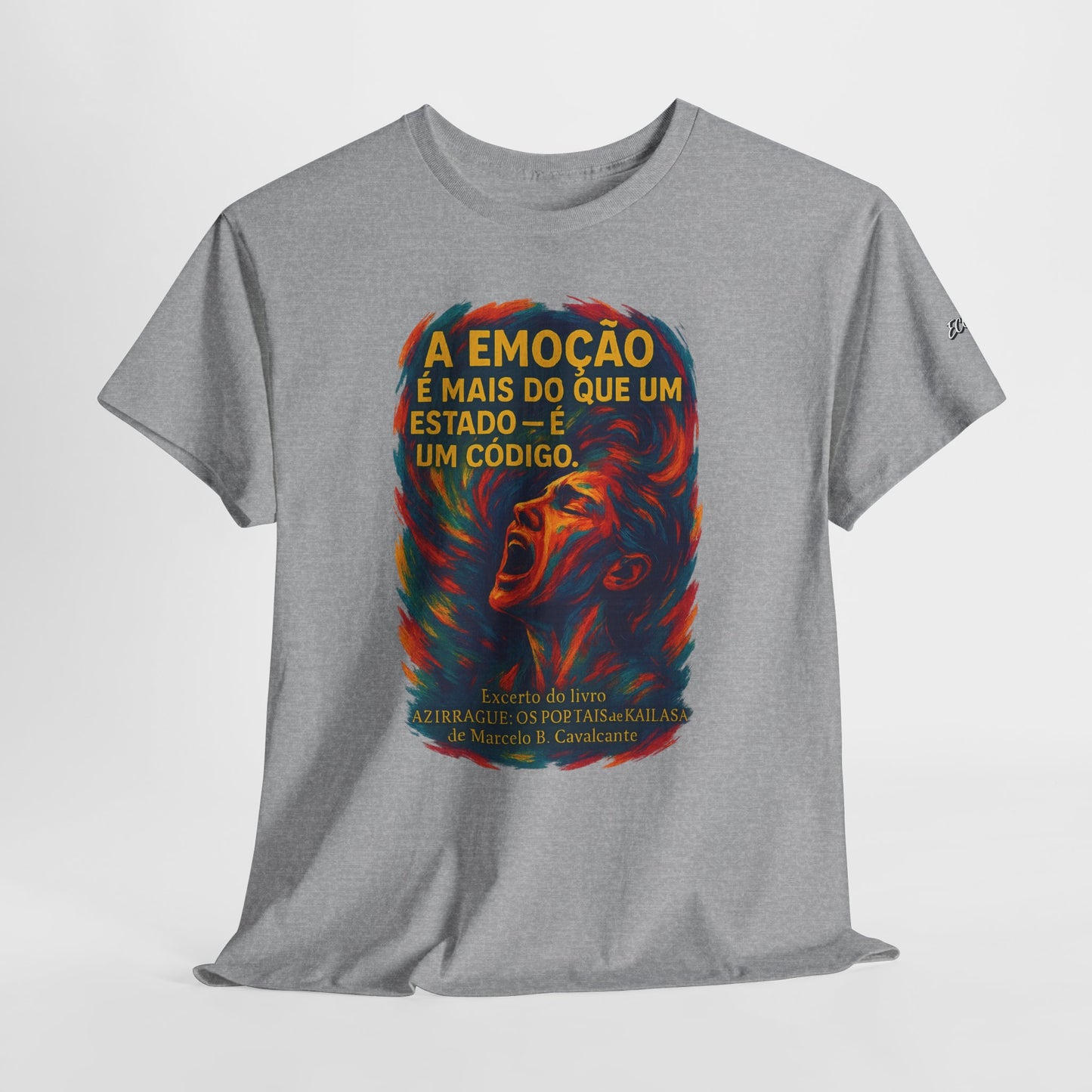 Camiseta Frase de Azirrague – Trecho de Marcelo B. Cavalcante | Algodão Gildan 5000