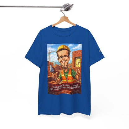 Camiseta Azimur com Frase de poder "Eu construo as paredes para que o Espírito possa dançar dentro delas."
 – Algodão Premium