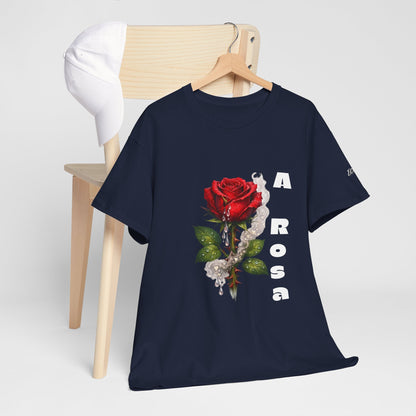 Camiseta Poema Azirrague — Rosa, Espinho e Amor