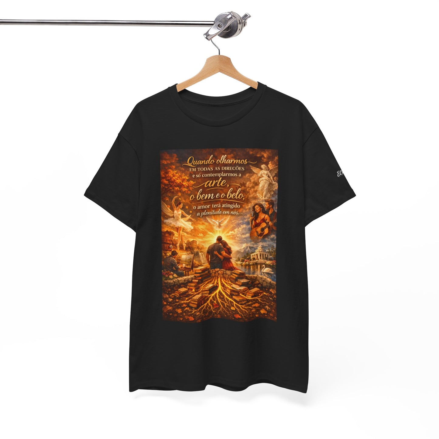 Camiseta Poética Arte, Bondade e Amor – Algodão Clássico Unissex