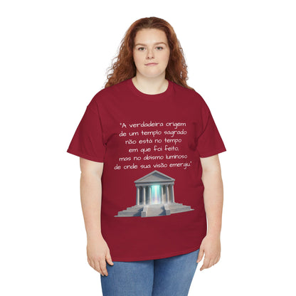 Camiseta Templo Sereno — Algodão 100% Médio