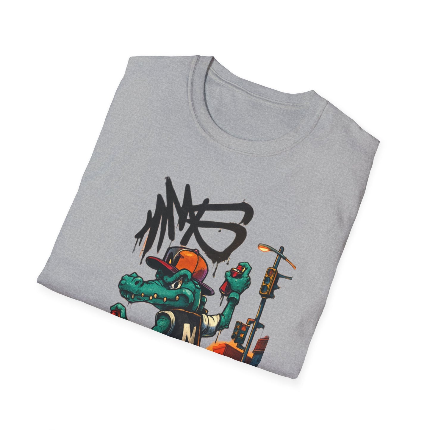 Camiseta Crocodilo Urbano Street Art – Algodão Ring Spun Leve