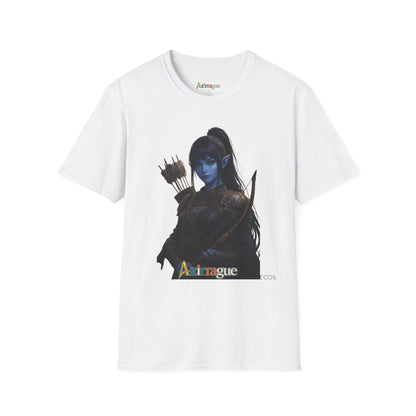 Camiseta Rogue Archer — Camiseta gráfica de arqueira elfa azul de fantasia