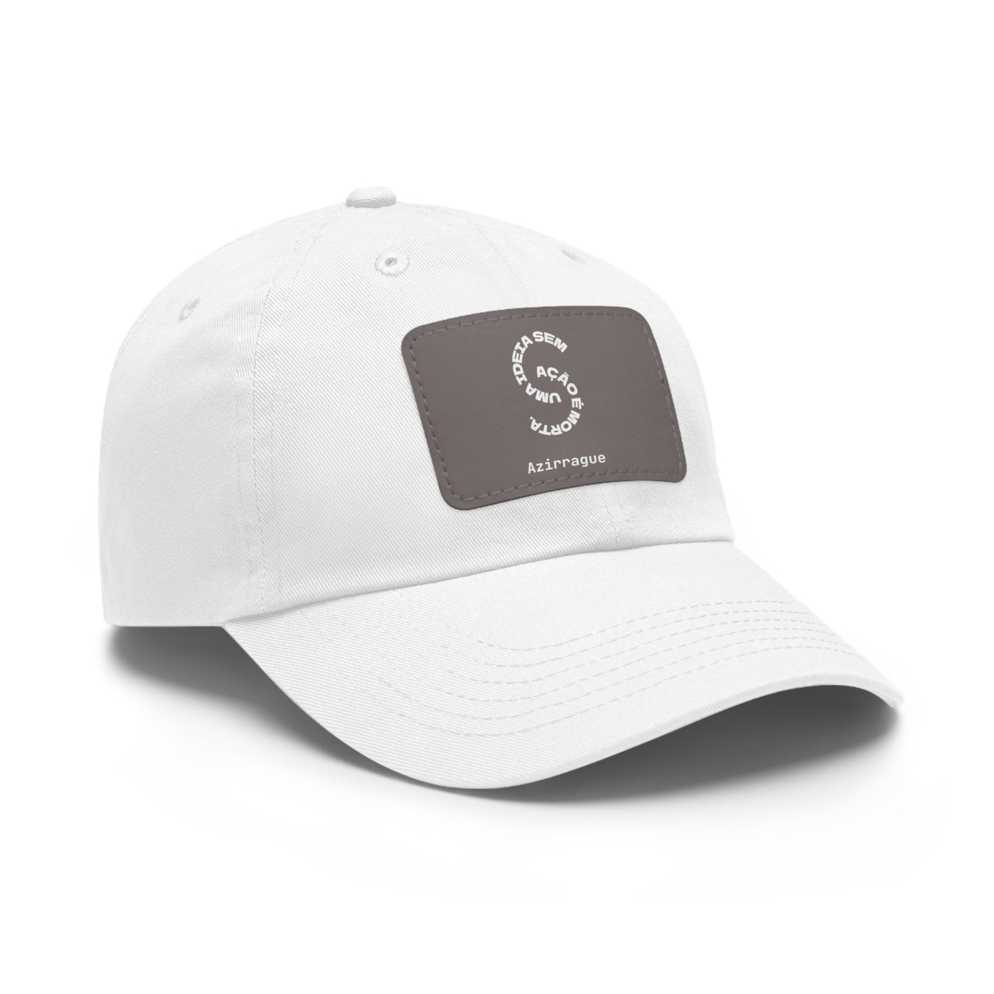 Boné Dad Hat com patch em couro | Ideia em Ação Azirrague