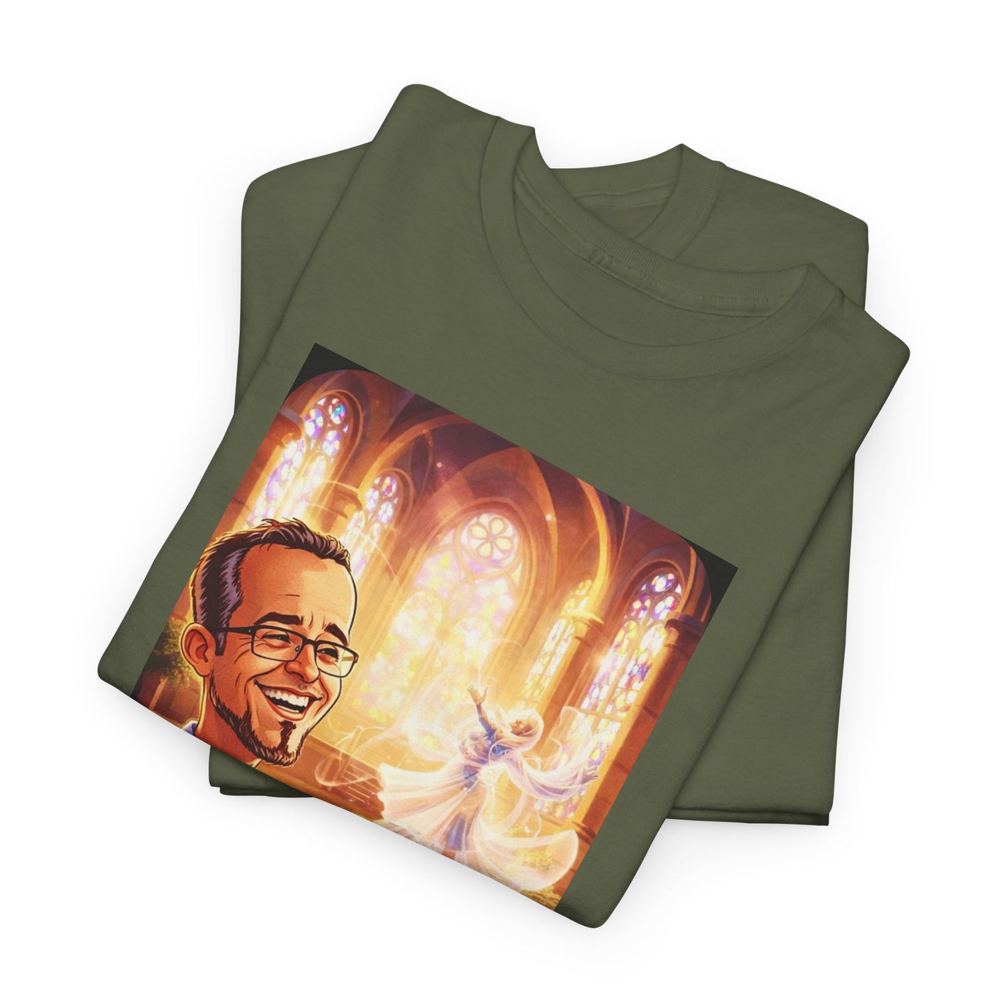 Camiseta Azimur com Frase de poder "Eu construo as paredes para que o Espírito possa dançar dentro delas."
 – Algodão Premium