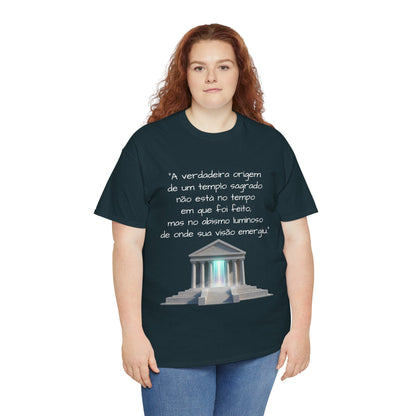 Camiseta Templo Sereno — Algodão 100% Médio