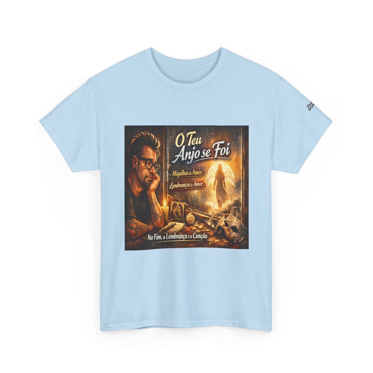 Camiseta Retrato Cinemático Streetwear – Arte Expressiva e Atmosfera Noturna