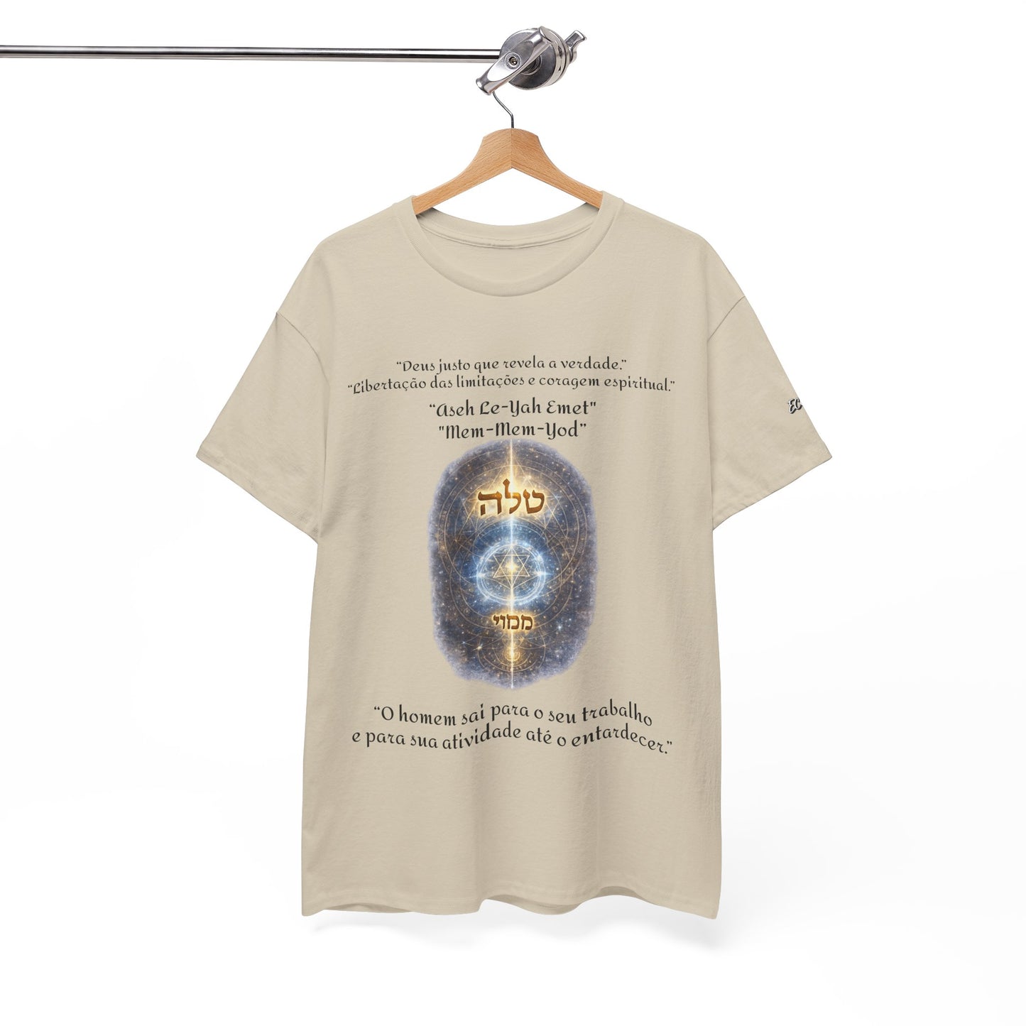 Camiseta Cabalística Asaliah & Imamiah – Símbolos Místicos e Energia Espiritual