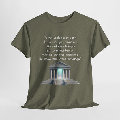 Camiseta Templo Sereno — Algodão 100% Médio
