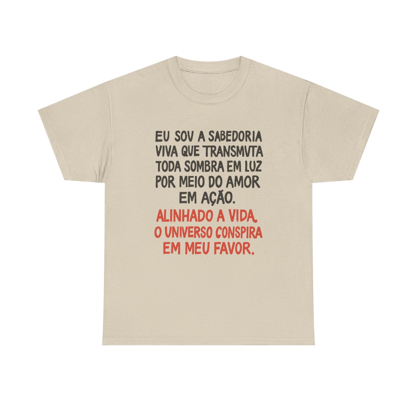 Camiseta Afirmação de Luz — Algodão 100% Clássico