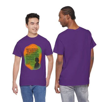 Inspirational Portuguese Quote T-Shirt — 'Coragem de Permanecer Atento'