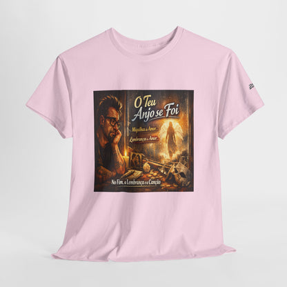 Camiseta Retrato Cinemático Streetwear – Arte Expressiva e Atmosfera Noturna