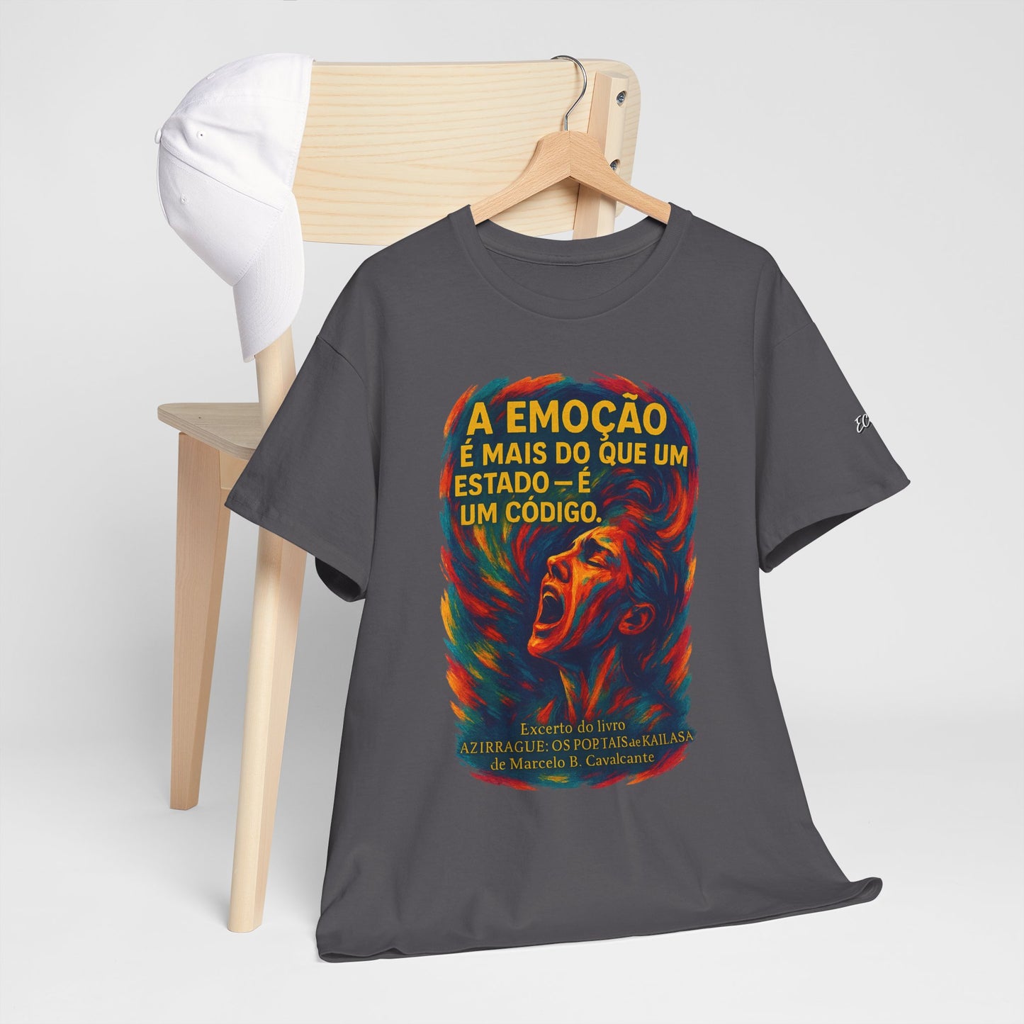 Camiseta Frase de Azirrague – Trecho de Marcelo B. Cavalcante | Algodão Gildan 5000