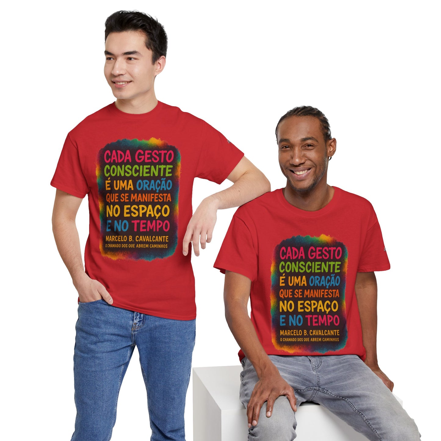 Camiseta Frase Filosófica “Cada gesto consciente é uma oração” – Algodão Premium Gildan 5000