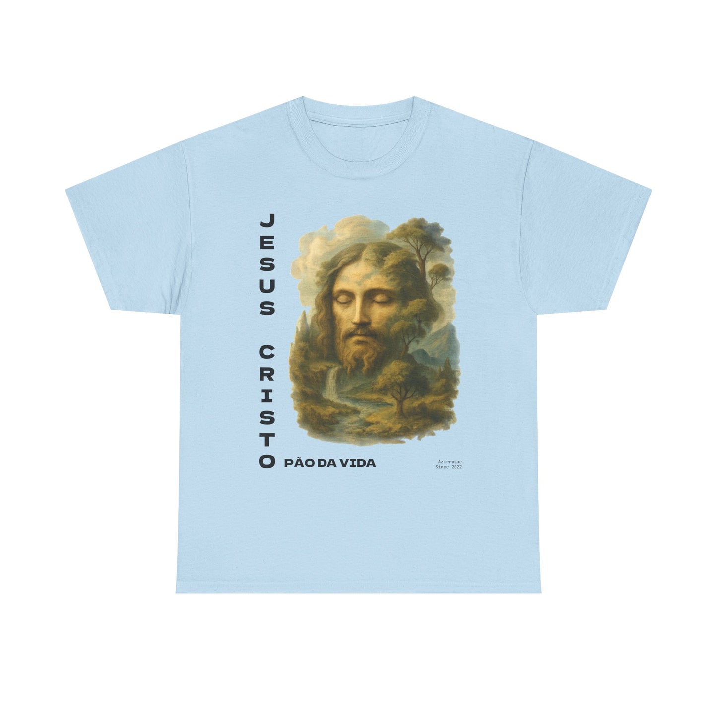 Camiseta Jesus Cristo, pão da vida — Frase Devocional Minimalista