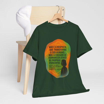 Inspirational Portuguese Quote T-Shirt — 'Coragem de Permanecer Atento'