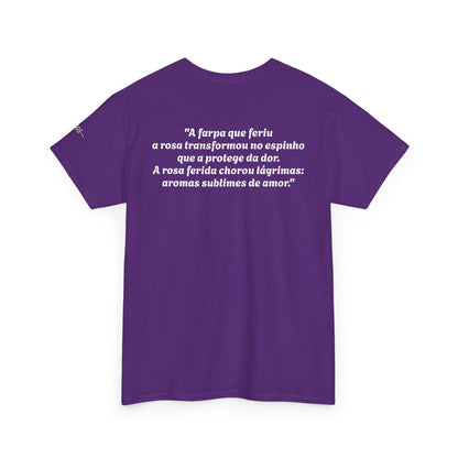 Camiseta Poema Azirrague — Rosa, Espinho e Amor