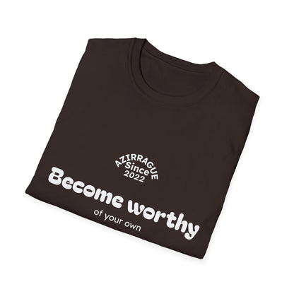 Camiseta Minimalista com Frase em Inglês | Become Worthy Tee
