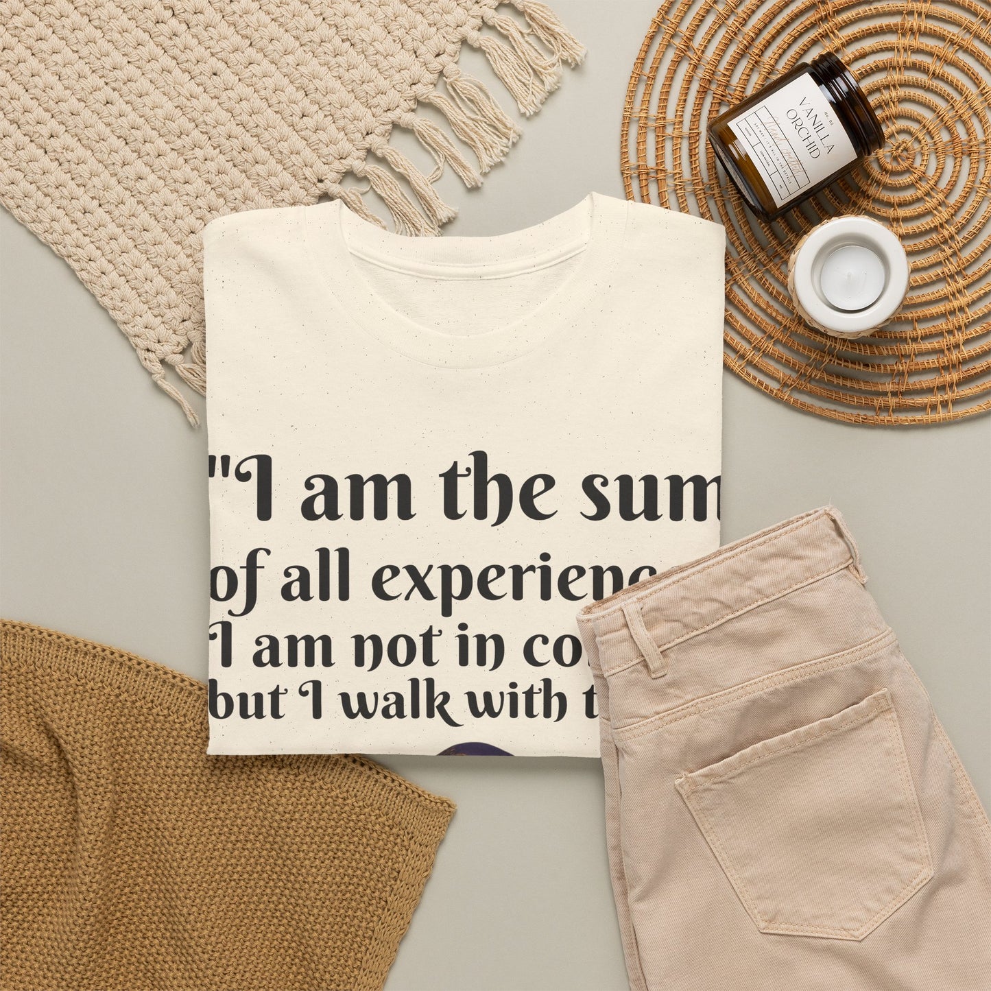 Inspirational Quote T-Shirt — "I am the sum of all experiences; I am not in control, but I walk with truth"