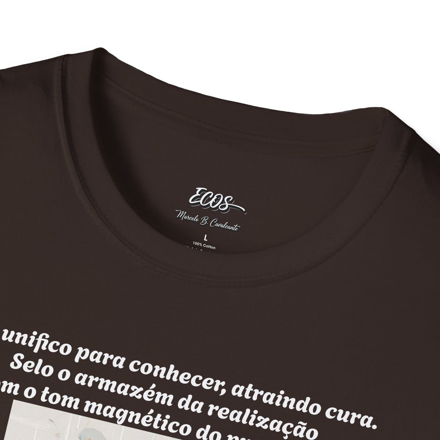 Camiseta Azimur com Afirmação Espiritual — Mantra de Cura em Português