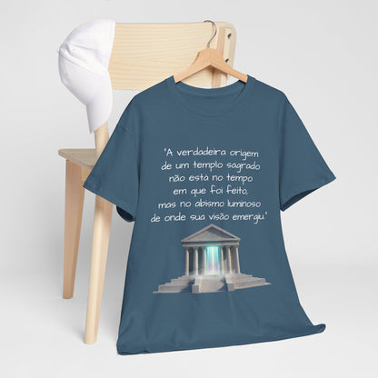 Camiseta Templo Sereno — Algodão 100% Médio