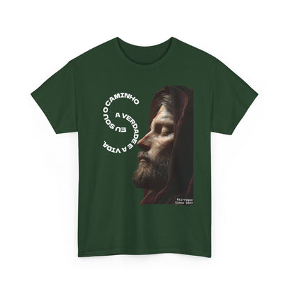 Camiseta “Eu Sou o Caminho” — Algodão 100% Médio
