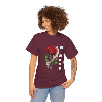 Camiseta Poema Azirrague — Rosa, Espinho e Amor