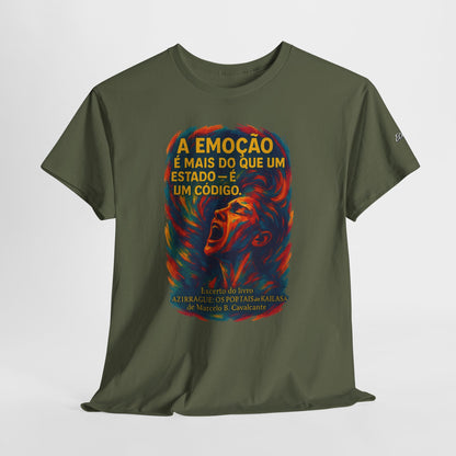 Camiseta Frase de Azirrague – Trecho de Marcelo B. Cavalcante | Algodão Gildan 5000