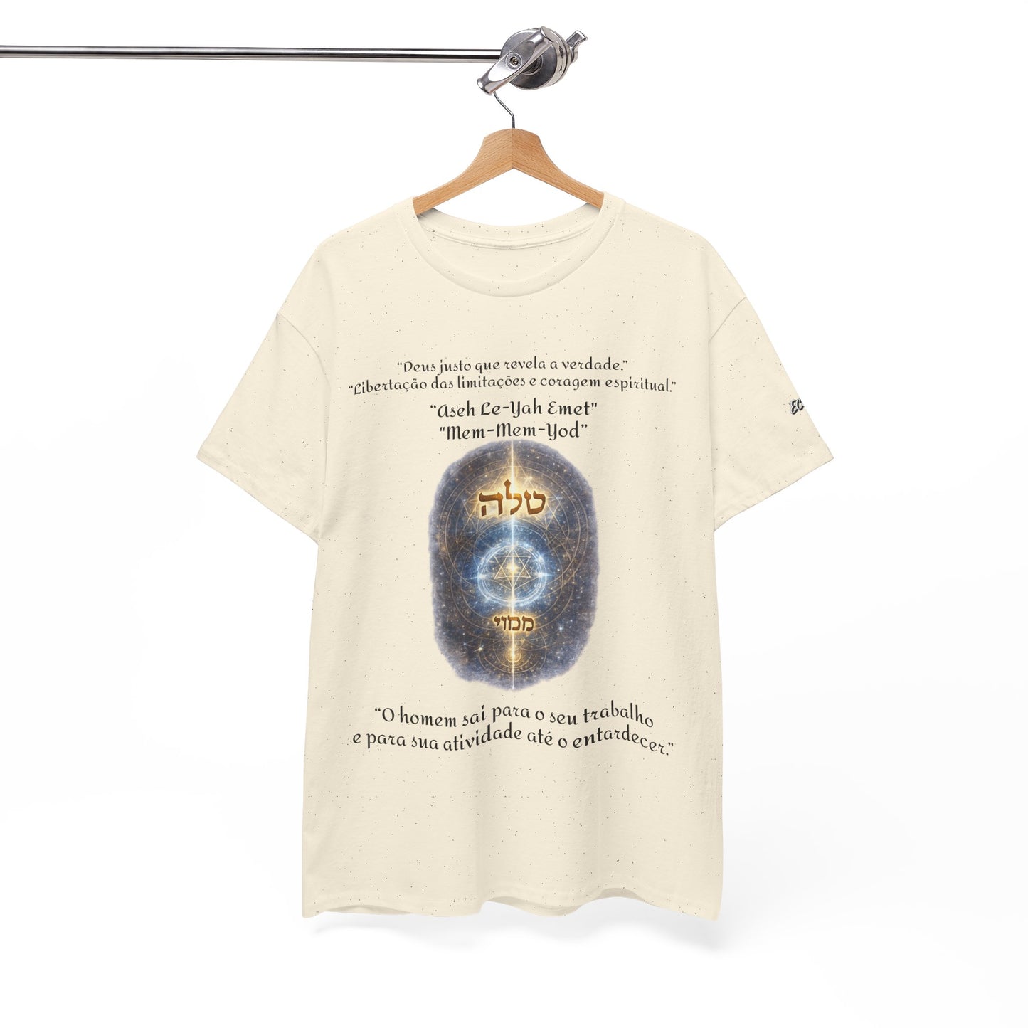 Camiseta Cabalística Asaliah & Imamiah – Símbolos Místicos e Energia Espiritual