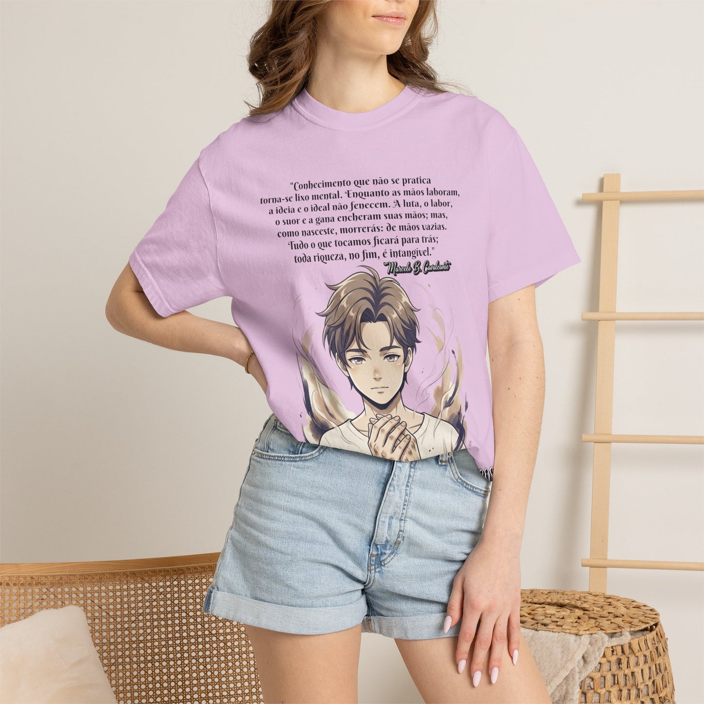 Camiseta Poética Citação Portuguesa — Trecho de Marcelo B. Cavalcante