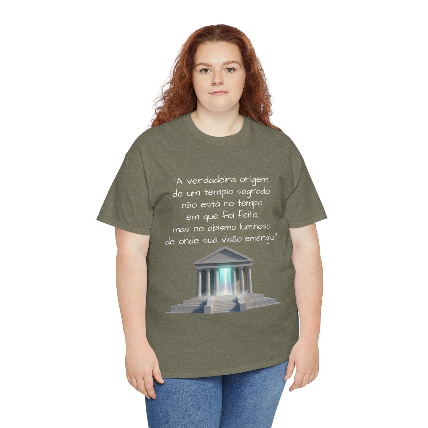 Camiseta Templo Sereno — Algodão 100% Médio