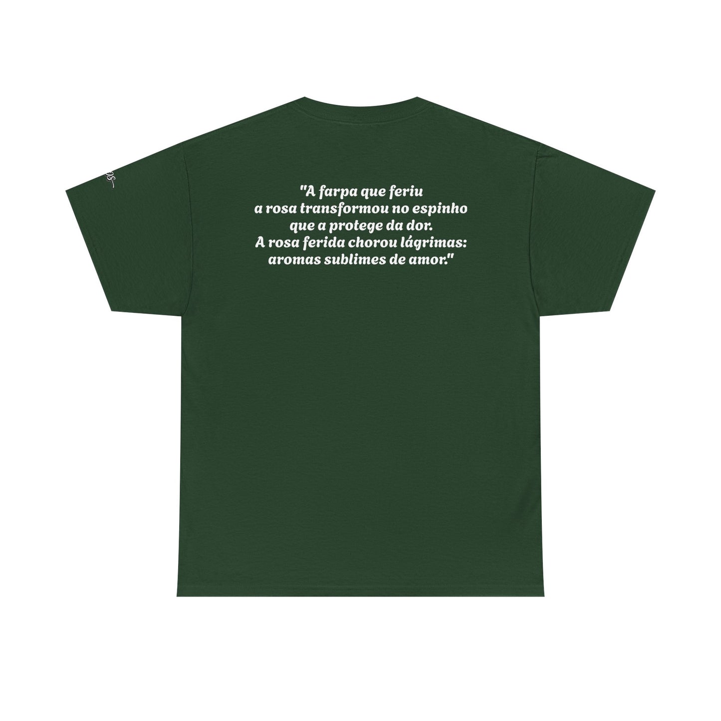 Camiseta Poema Azirrague — Rosa, Espinho e Amor