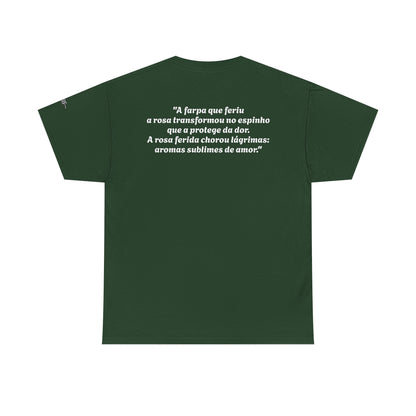 Camiseta Poema Azirrague — Rosa, Espinho e Amor