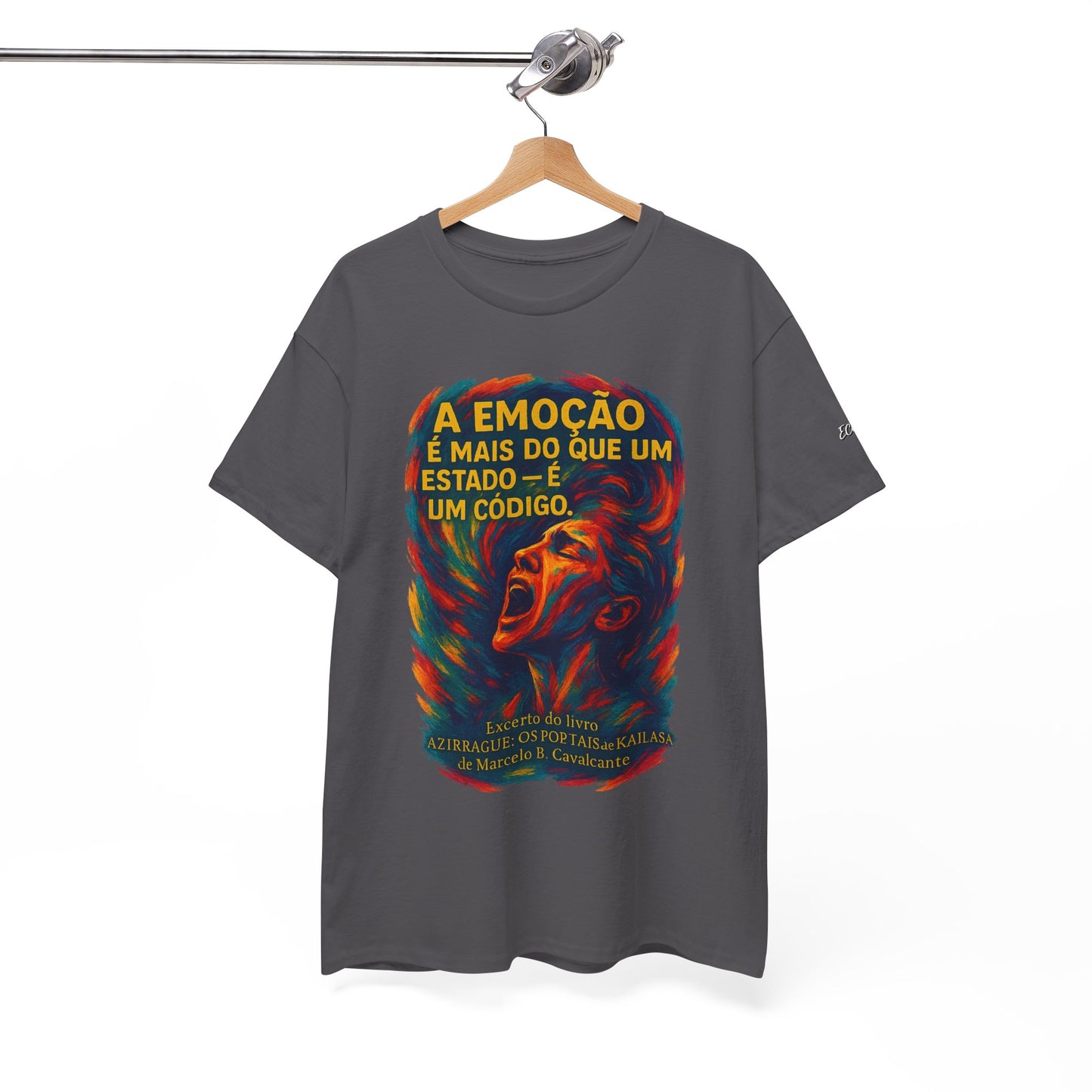 Camiseta Frase de Azirrague – Trecho de Marcelo B. Cavalcante | Algodão Gildan 5000
