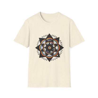 Camiseta estampada Mandala Geometric | Rainbow Tribal Flower Azirrague