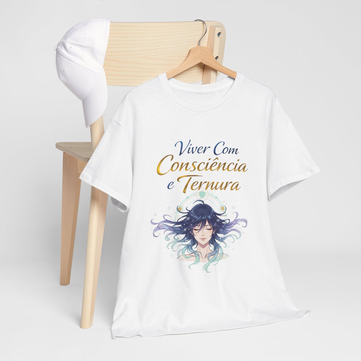 Camiseta Viver Com Consciência e Ternura — Algodão Clássico 100%