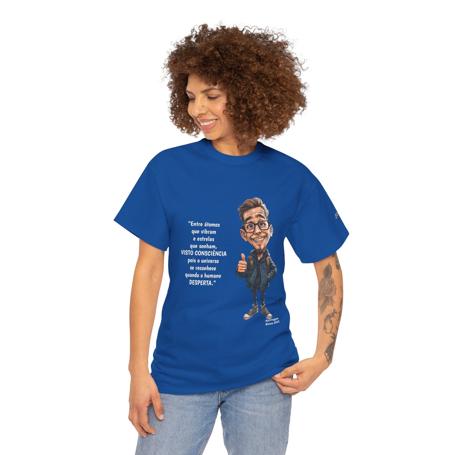 Camiseta Azimur “O Universo Reconhece Quem Desperta” – Algodão 100% Unissex